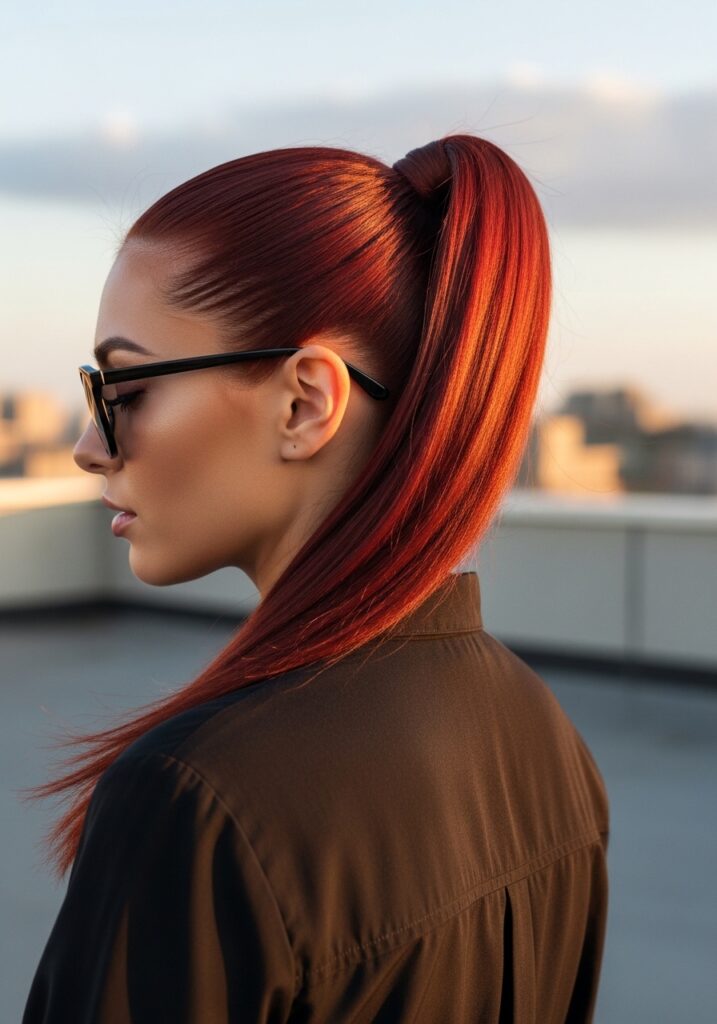 Blazing Auburn Ponytail