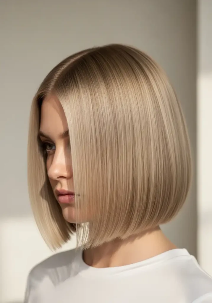 Champagne Blonde Bob