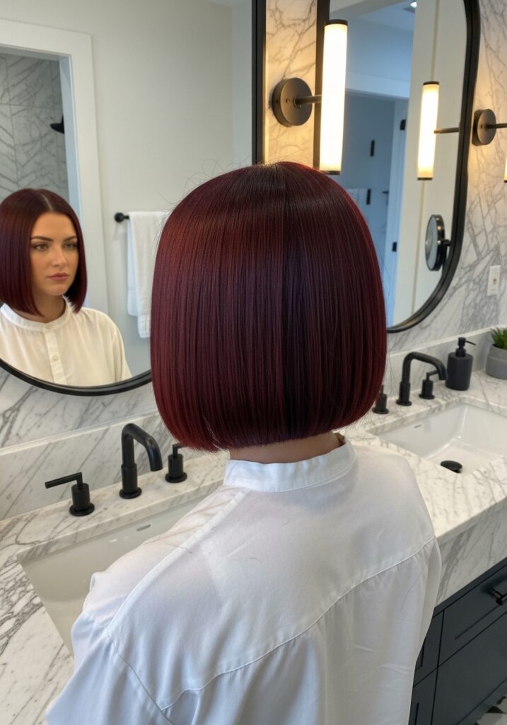 Cherry Cola Bob hair color