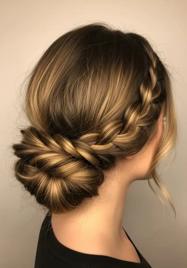 Messy Braided Bun
