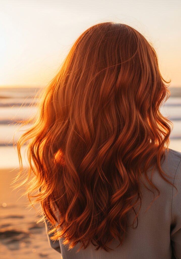 Sunset Copper Waves
