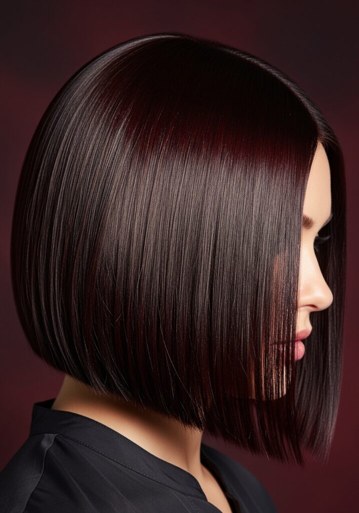 Glossy Black Cherry Bob
