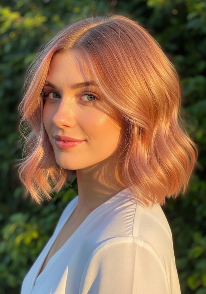 Strawberry Blonde Bob