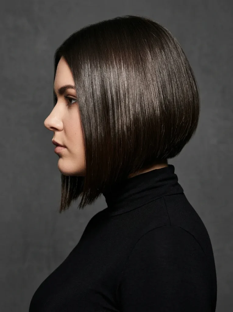 Angled Bob for Round Faces