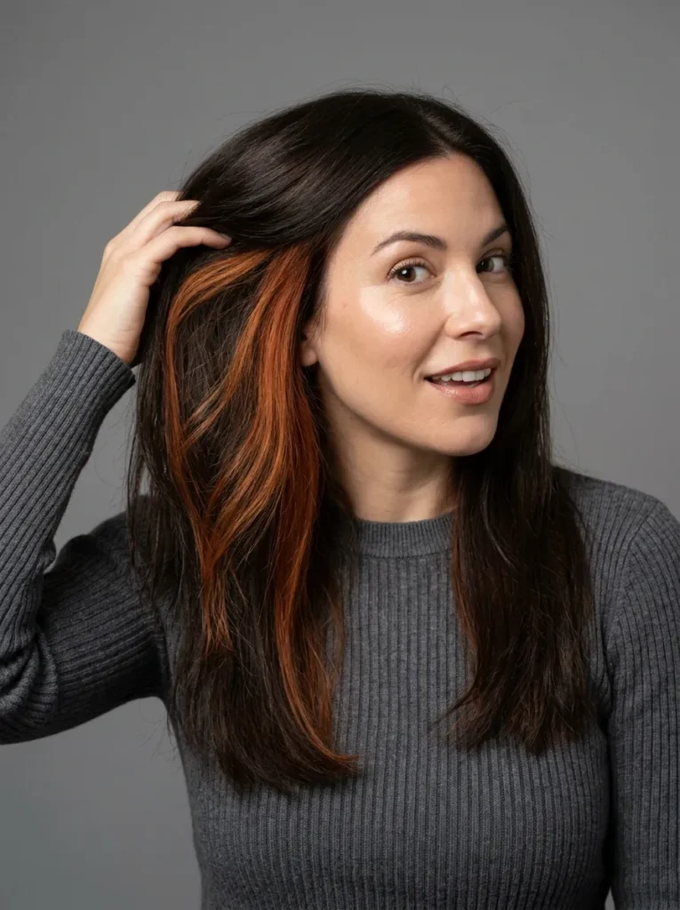 Auburn Peekaboo Streaks