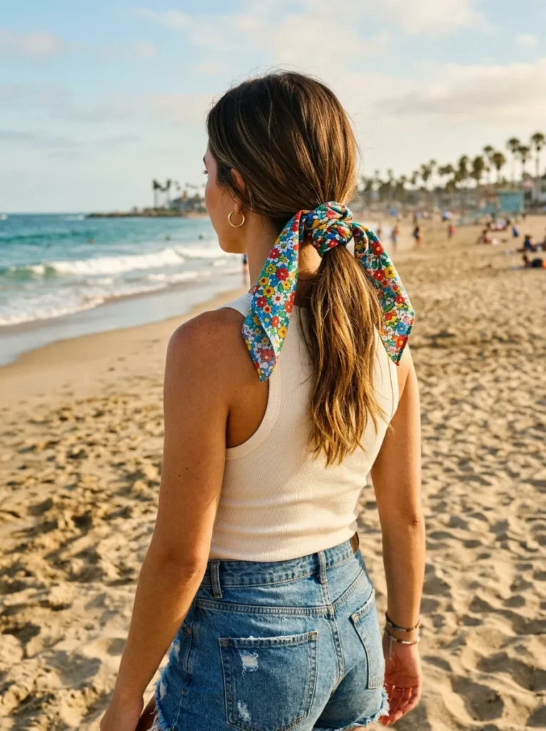 Bandana Wrapped Ponytail