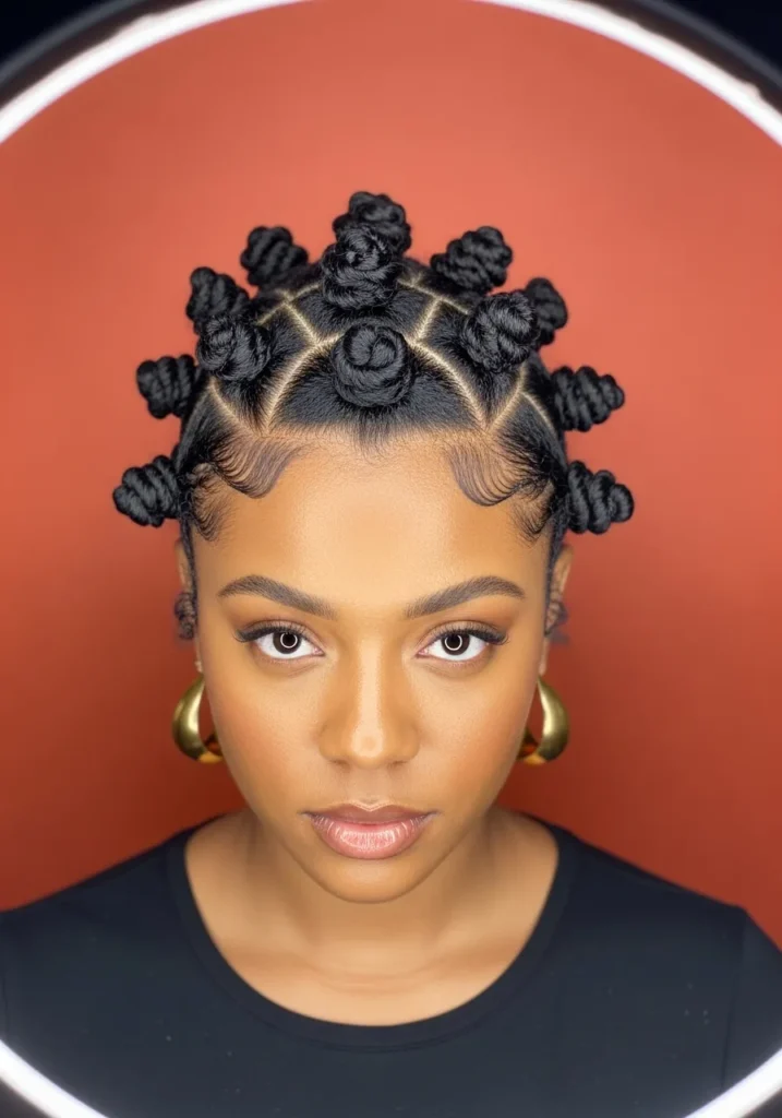 Bantu Knot Updo