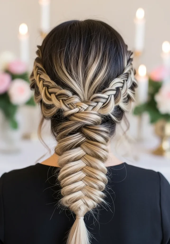 Blonde Balayage with Braided Styling