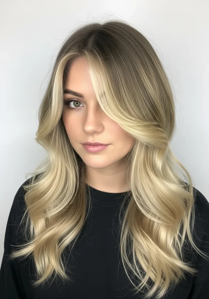 Blonde Money Pieces on Dark Balayage Base
