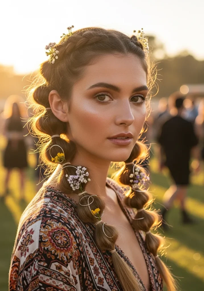 Boho Bubble Braids
