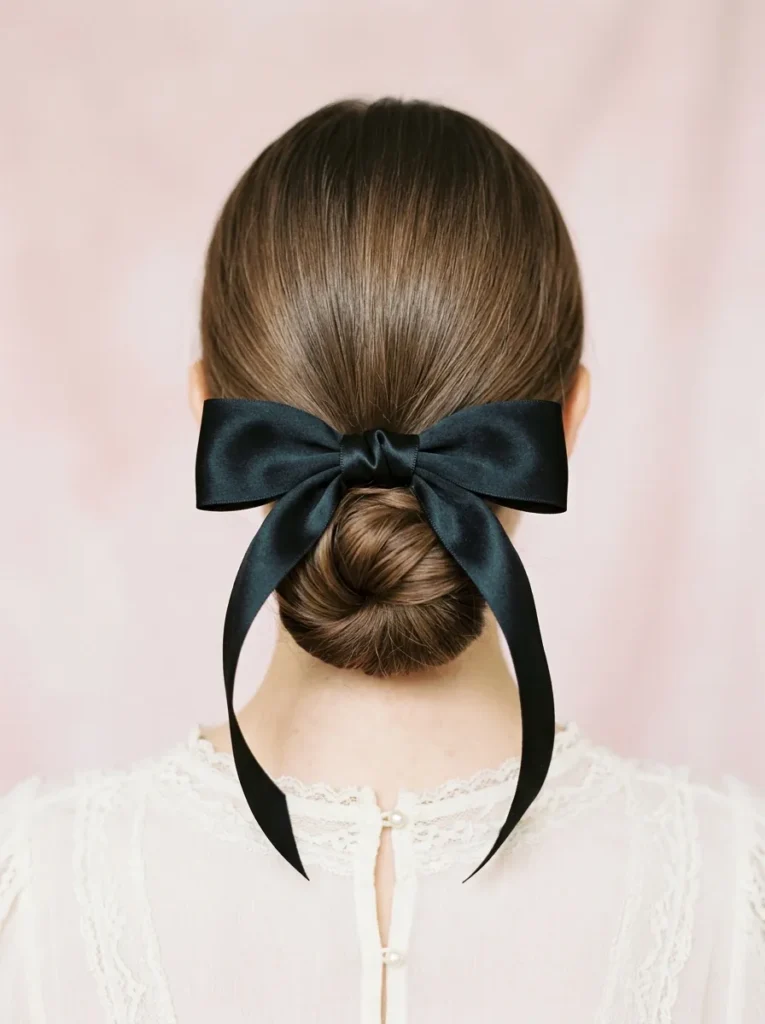 Bow-Tied Low Bun