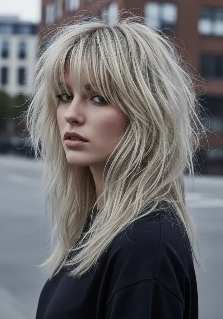 Butter Blonde Wolf Cut