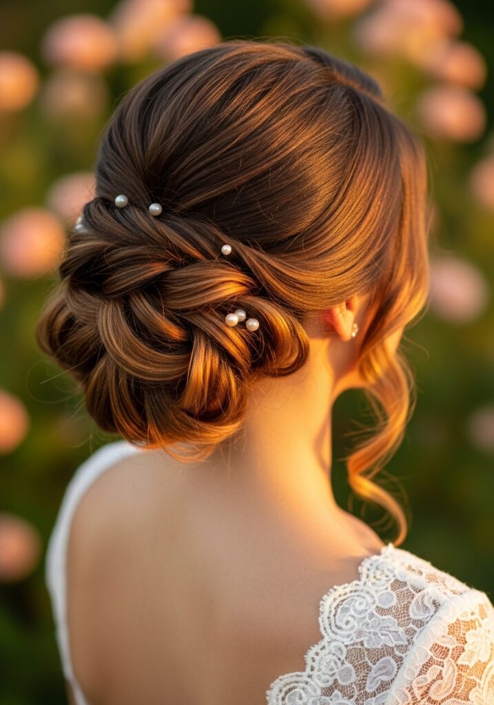 Caramel Highlights Updo