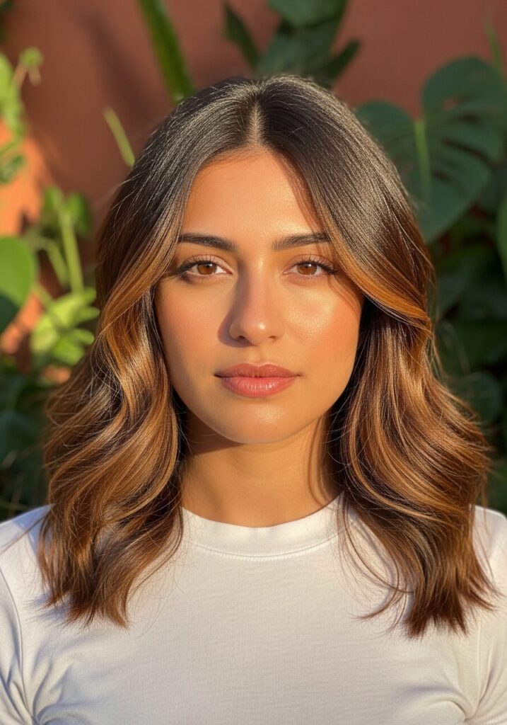 Caramel Highlights for Olive Skin