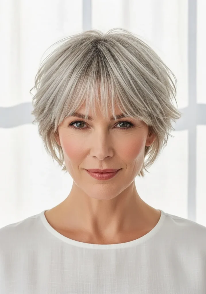 Choppy Layers with Bangs
