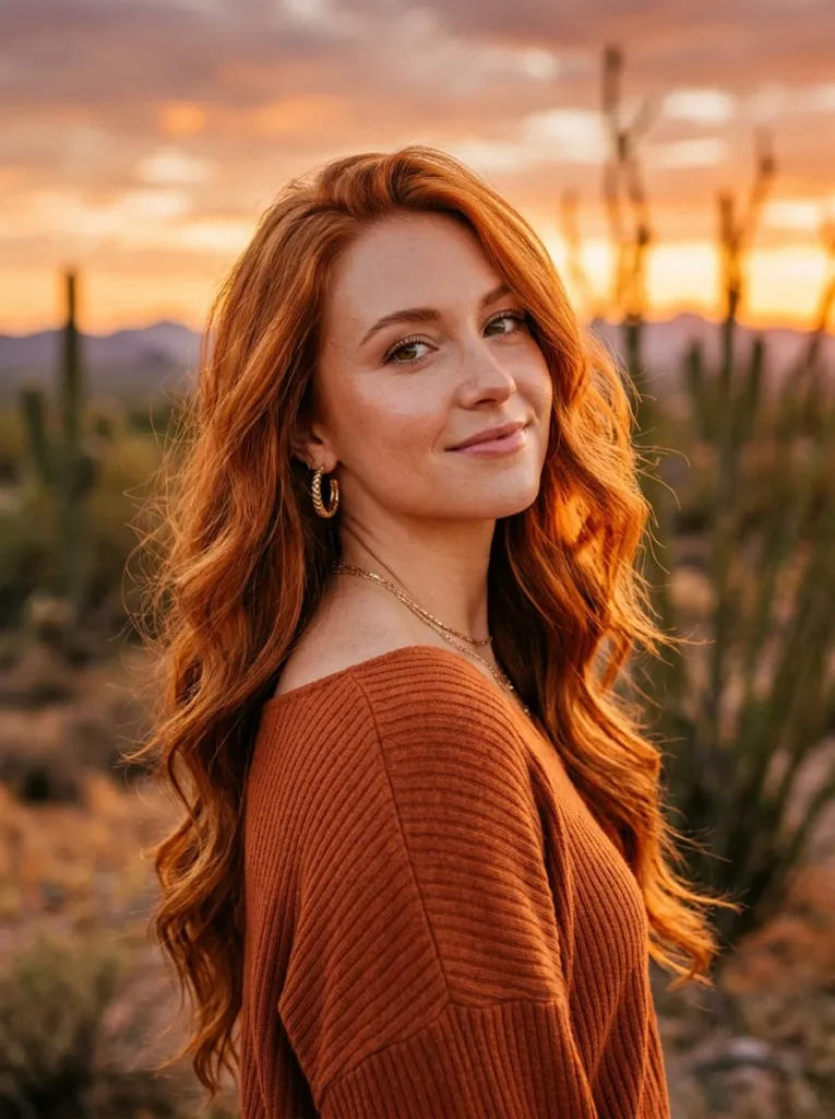 Copper Sunset Waves