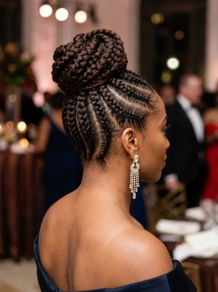 Cornrow Updo