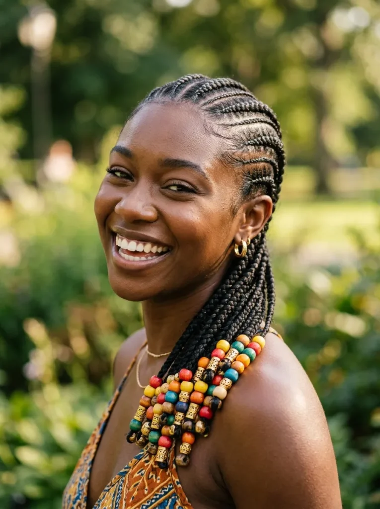 Cornrows With Beads