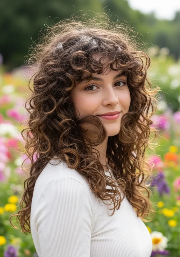 Curly Butterfly Cut