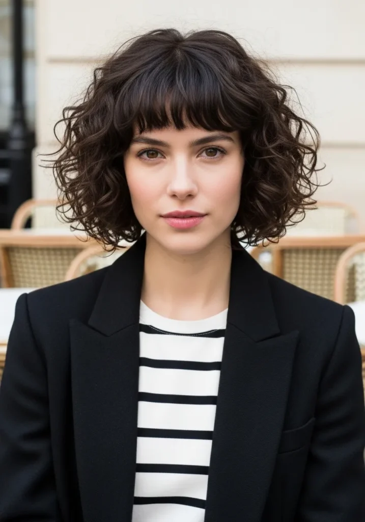 Curly French Bob