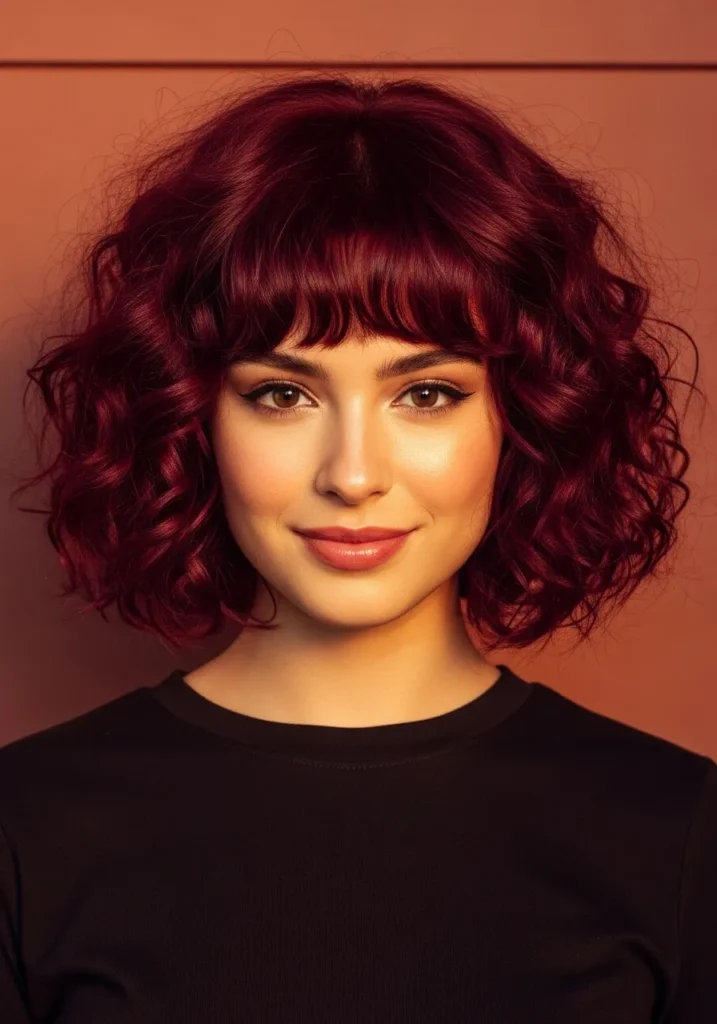 Curly Fringe Bob