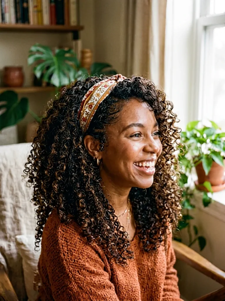 Curly Pinned Headband