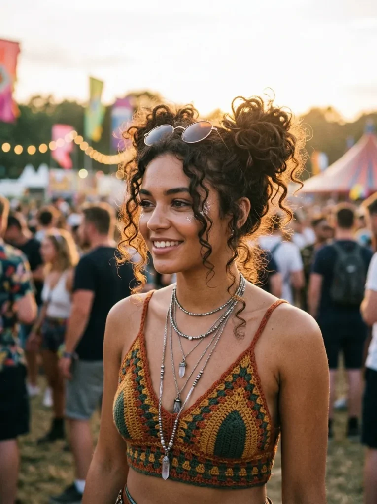 Curly Space Buns