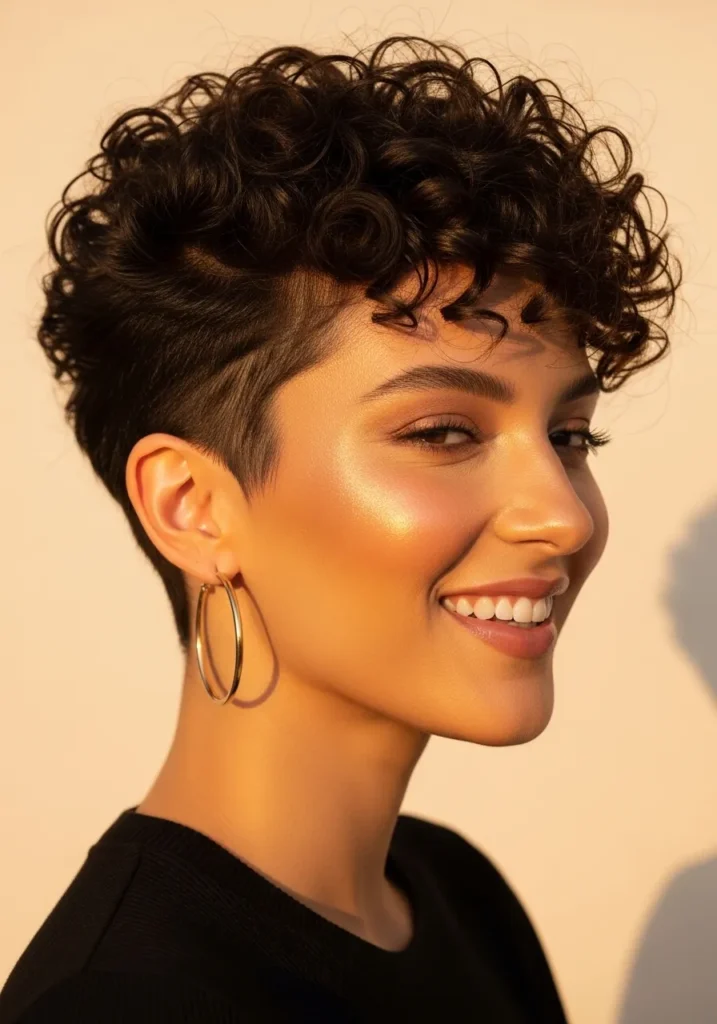 Curly Tapered Pixie