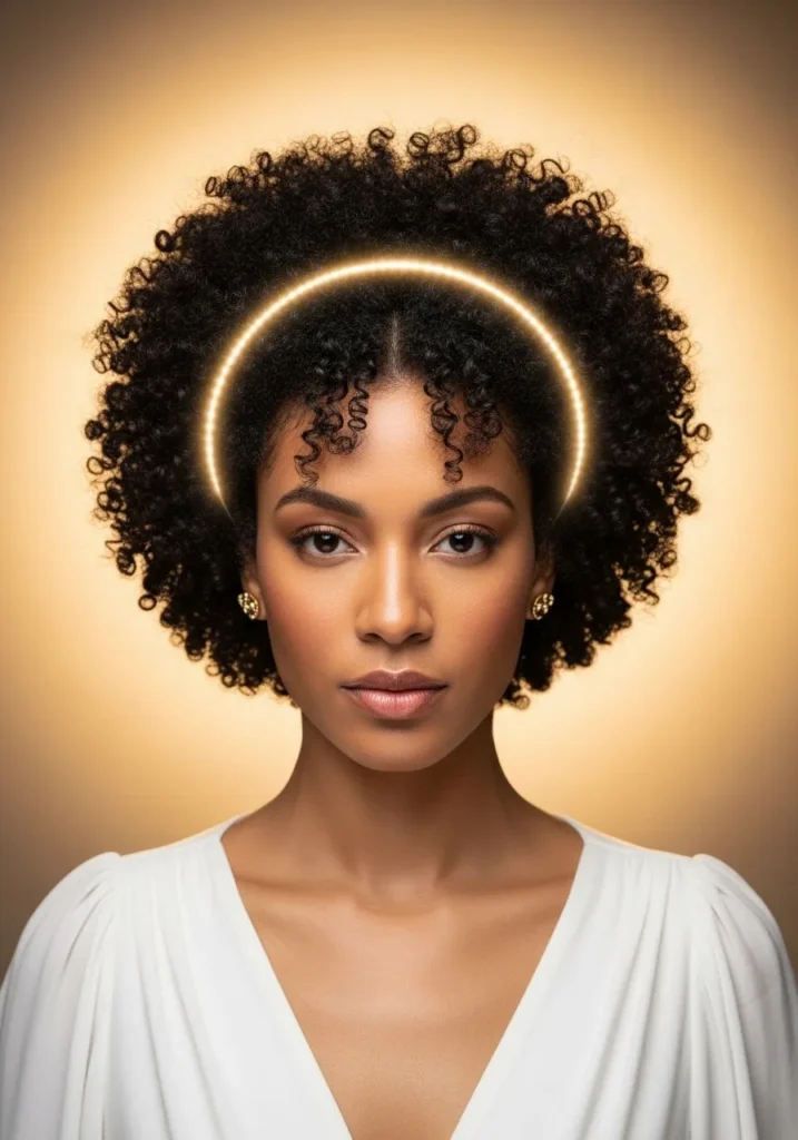 Curly Halo Updo