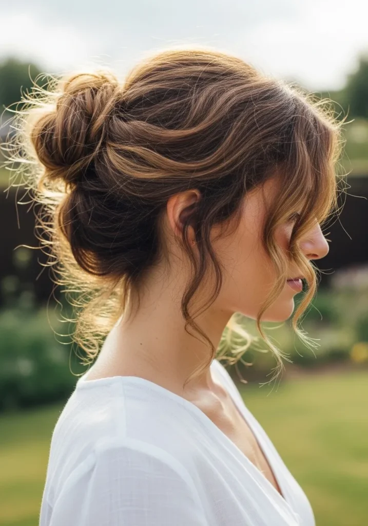 Curly Messy Bun