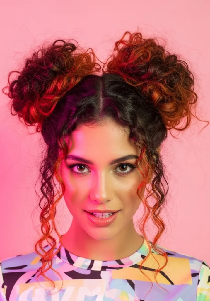 Curly Space Buns