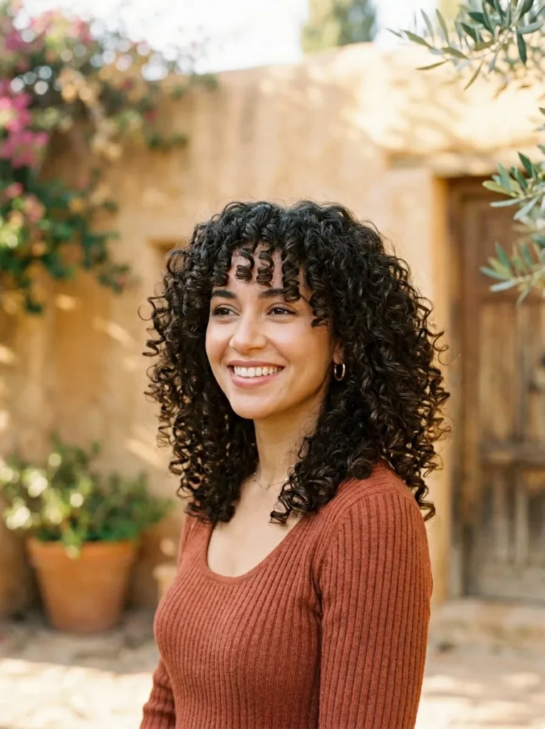 Curtain Bangs for Curly Hair