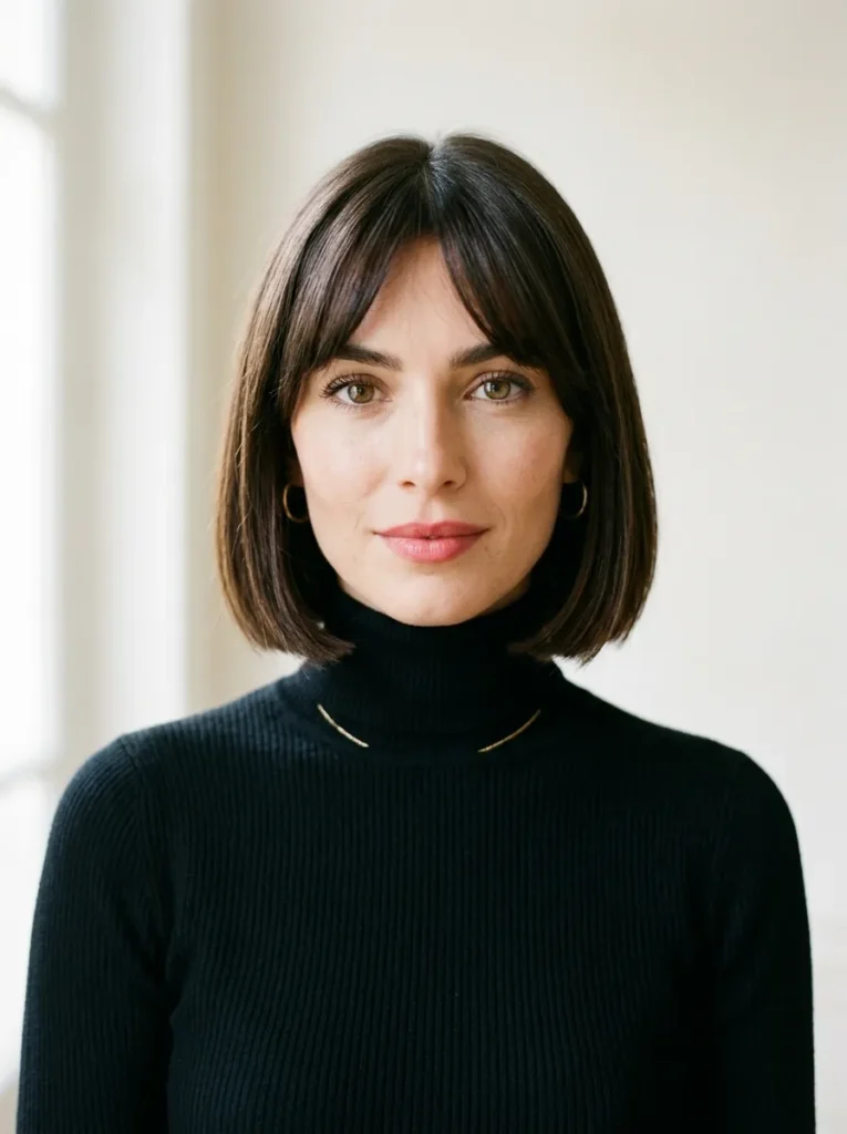 Curtain Bangs on a Bob