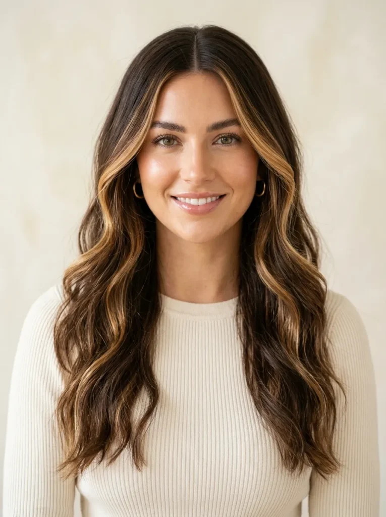 Face-Framing Brunette Balayage