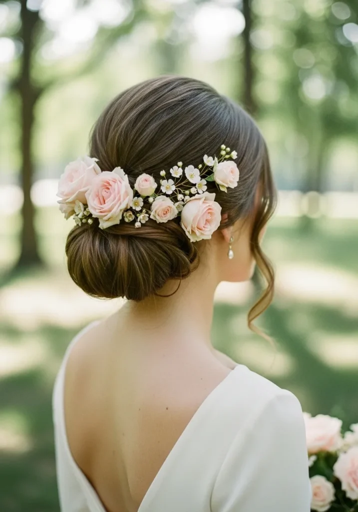 Floral Wrapped Chignon
