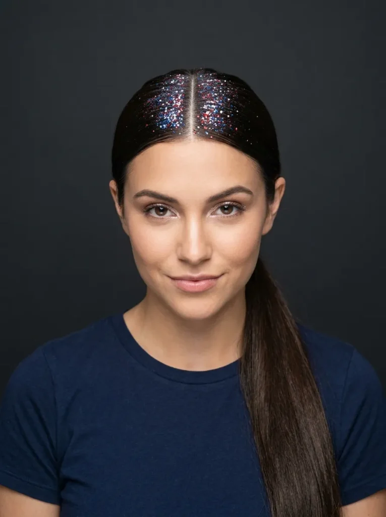 Glitter Roots Look
