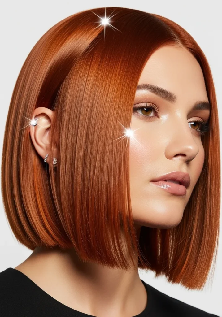 Glossy Copper Bob