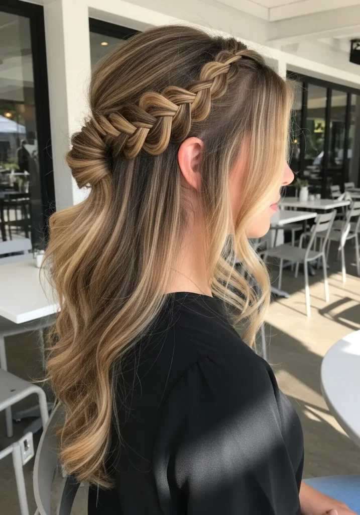 Half-Up Braided Look
