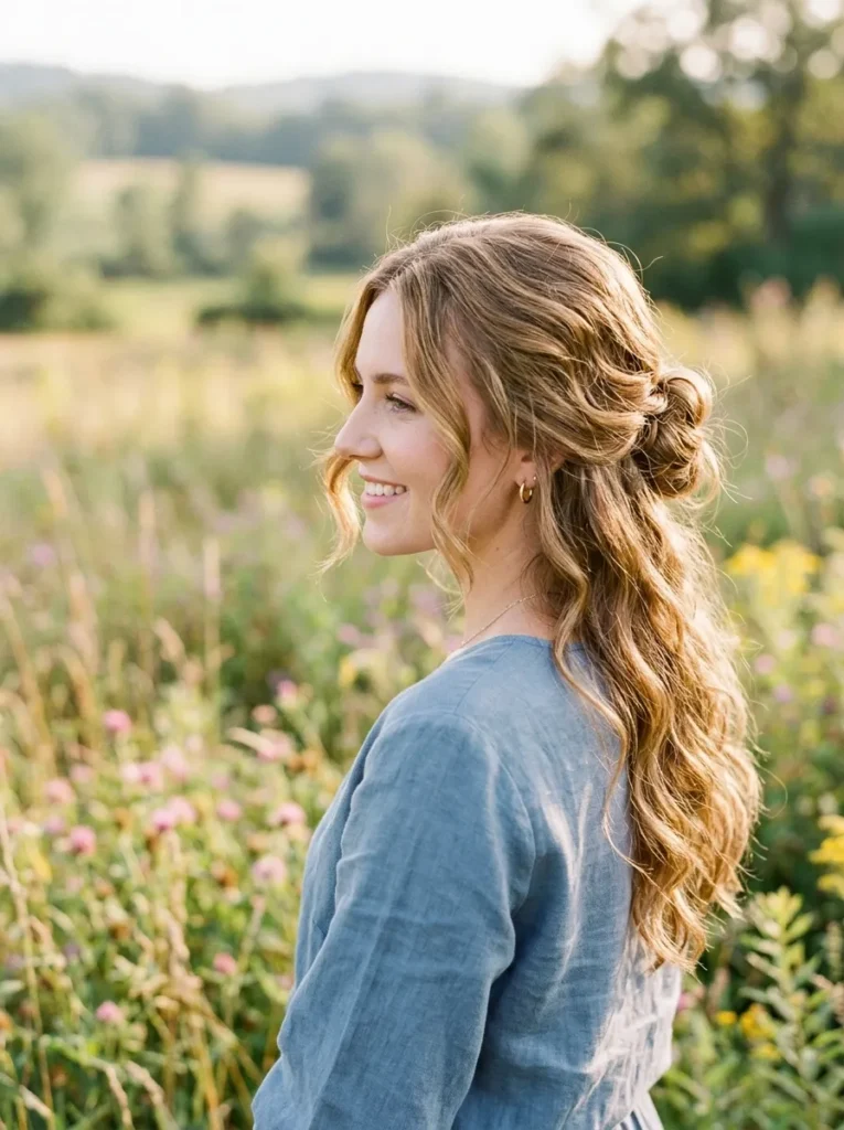 Half-Up Low Bun