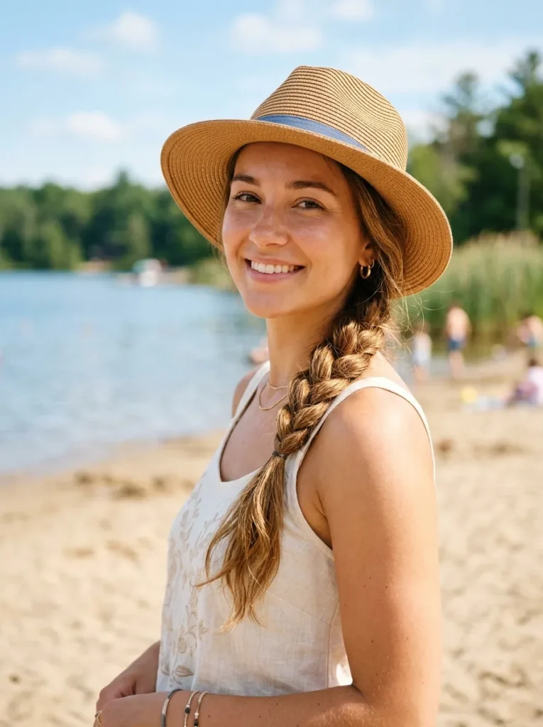 Hat-Friendly Side Braid
