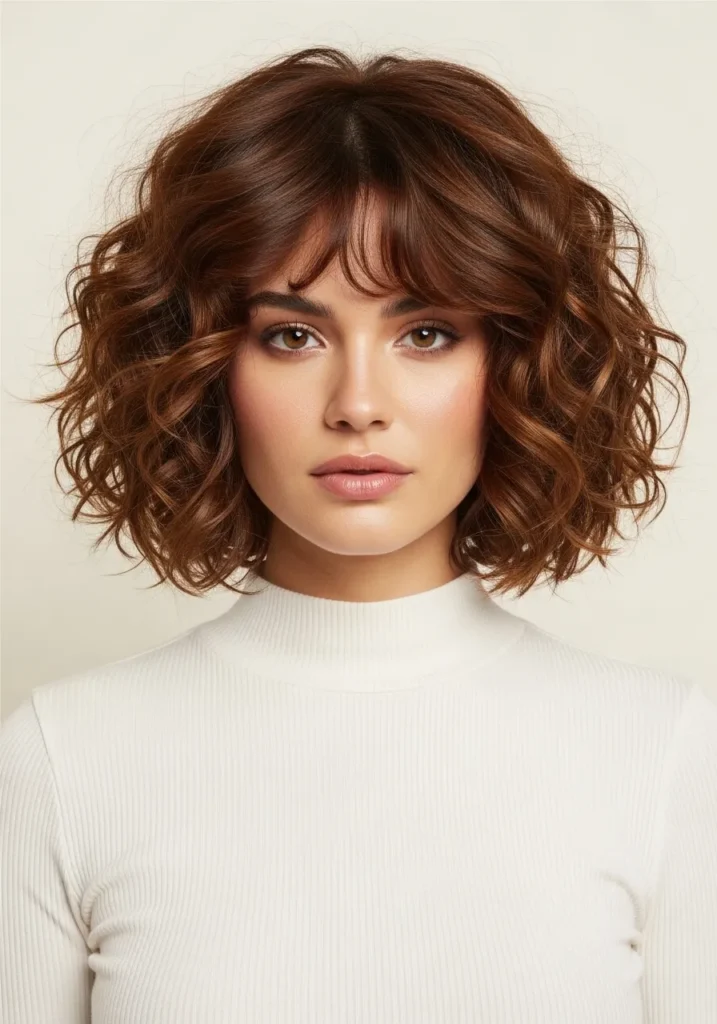 Layered Curly Bob