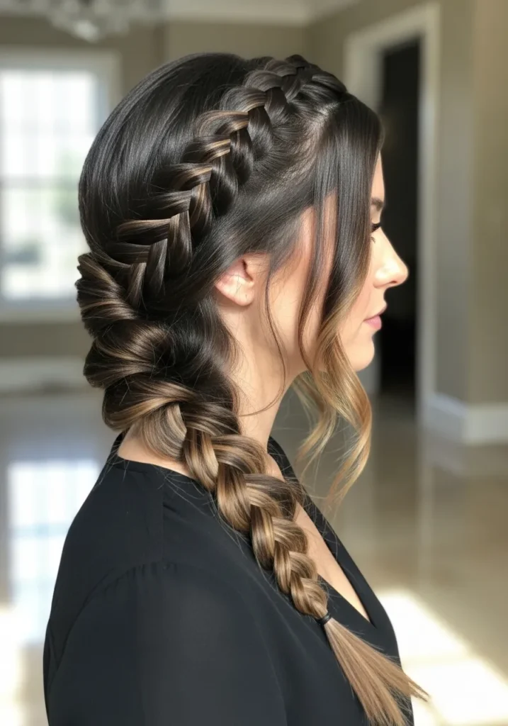 Layered Waterfall Braid