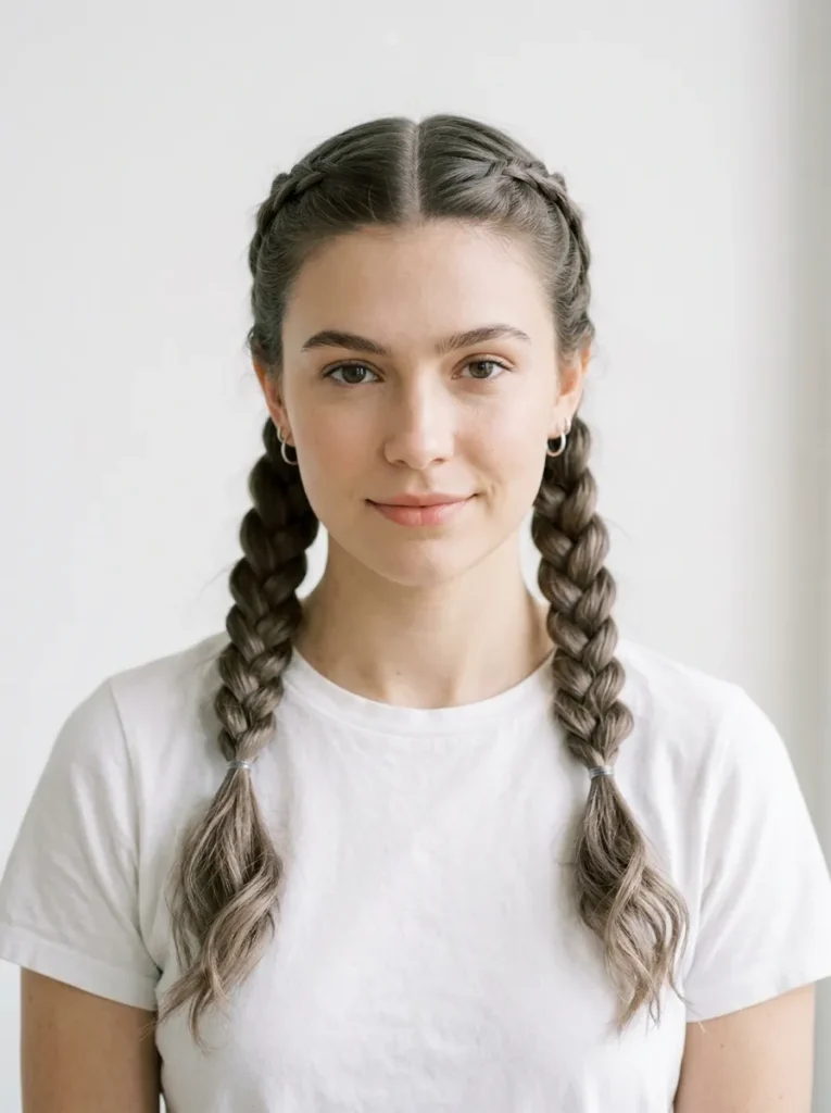 Low Dutch Pigtails