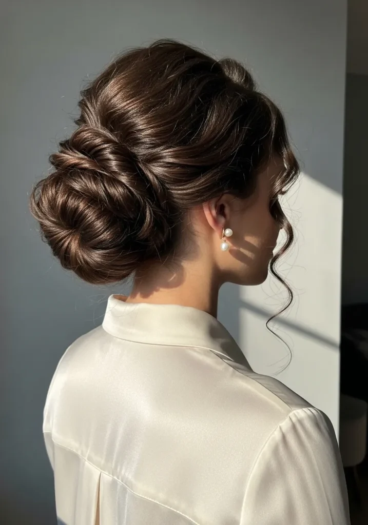 Low Curly Chignon
