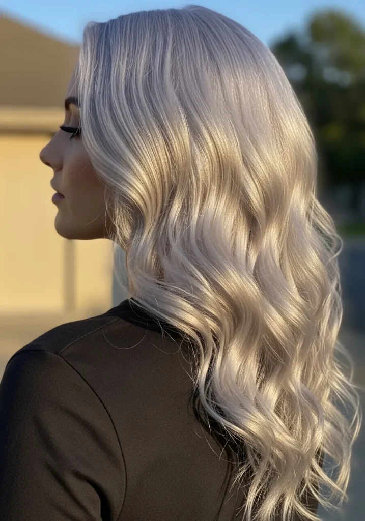 Metallic Silver Waves
