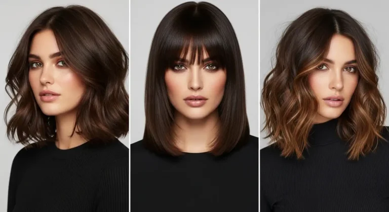 Mid Length Brunette Haircut Ideas
