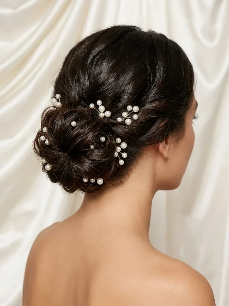 Pearl-Pinned Bun