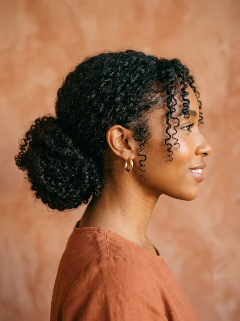 Pinned Curly Bun
