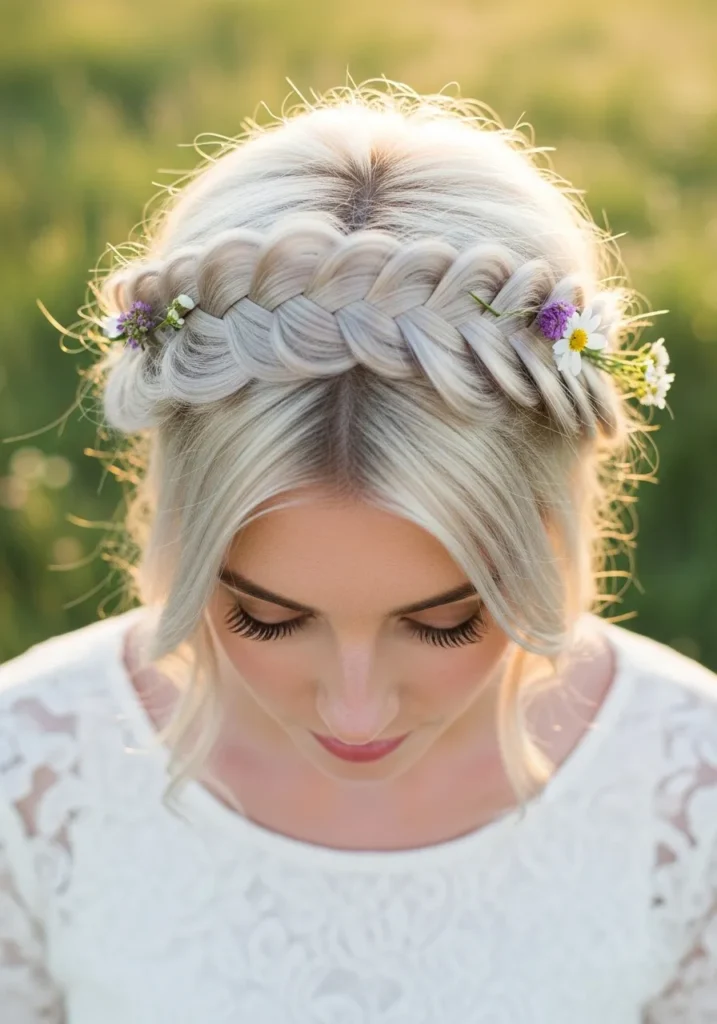 Platinum Braided Crown