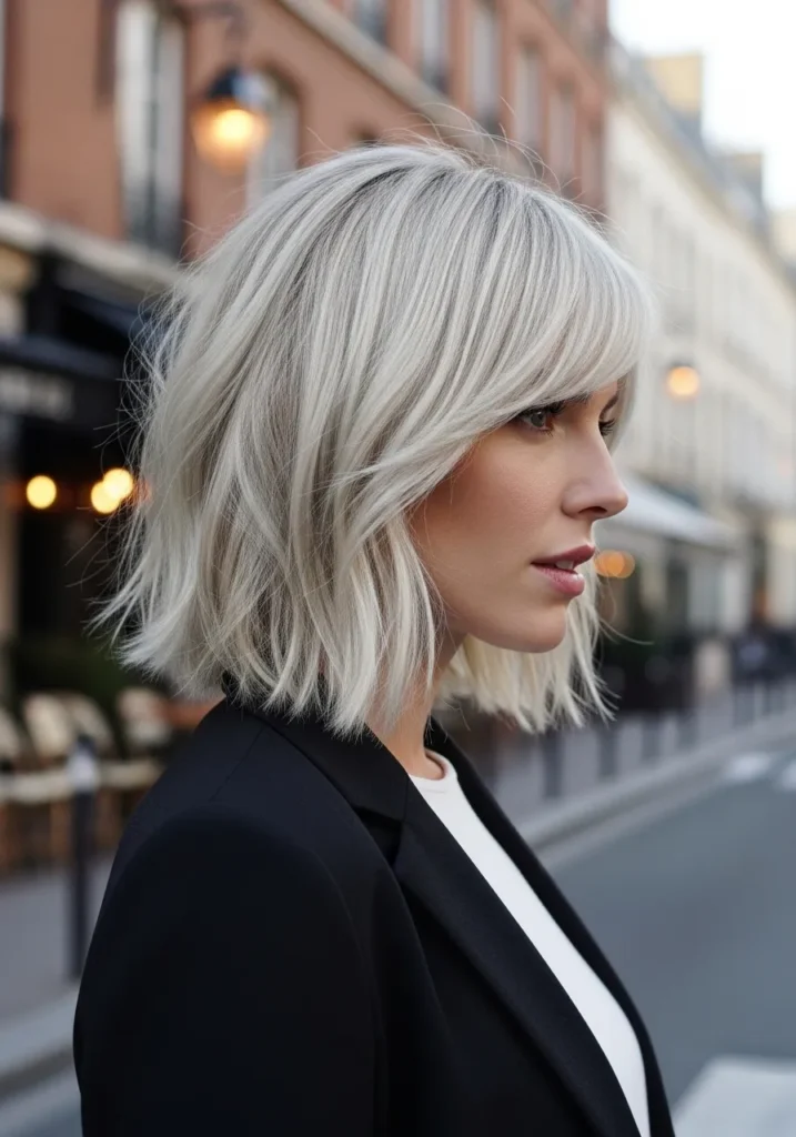 Platinum French Bob